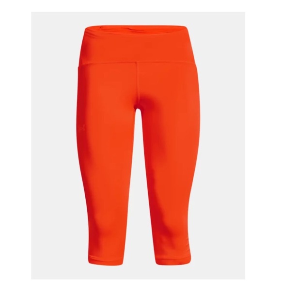 NWT Women's Under Armour Fly Fast Capri Orange Medium - Picture 4 of 11